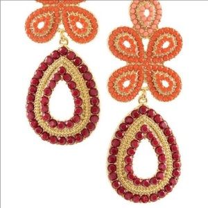 Stella & Dot  Coral Capri earrings